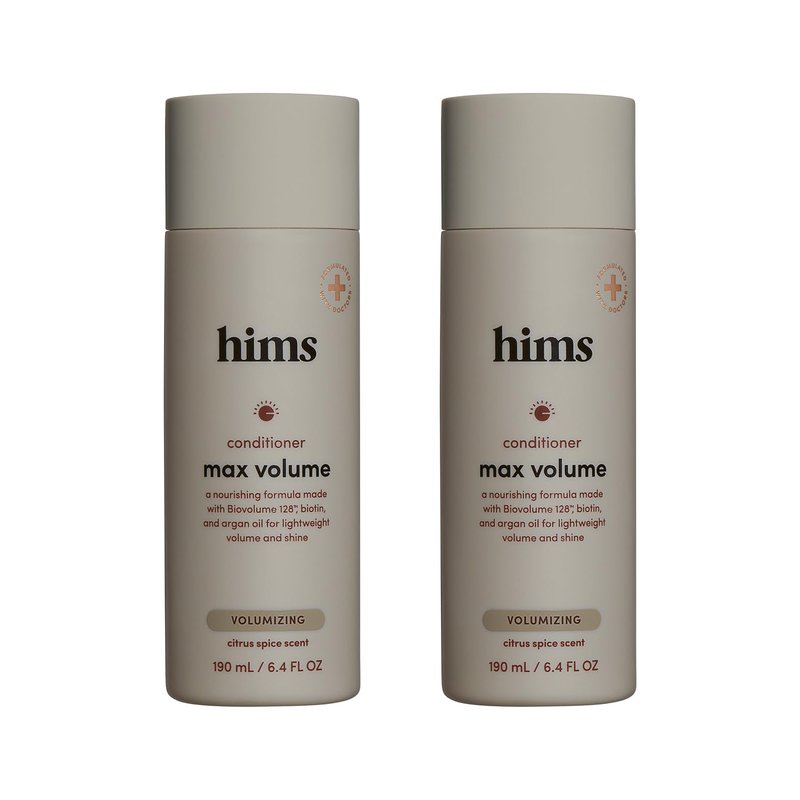 hims Max Volume Conditioner - Biovolume 128, Biotin & Argan Oil - Volumizing & Hydrating Conditioner - Paraben-Free & Sulfate-free - Citrus Spice Scent - 6.4 Fl Oz, 2 Pack