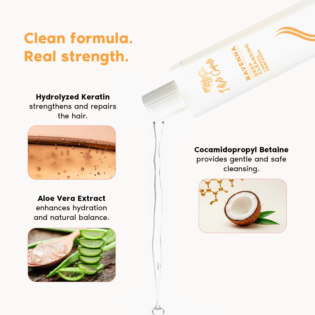 I Belli Capelli Ravenna Clarifying Shampoo Pre Treatment, Clarifying Shampoo For Build Up -Preps Hair Deep Cleansing, Removes Impurities For Long Lasting Treatment- 300ml/10.1 fl.oz