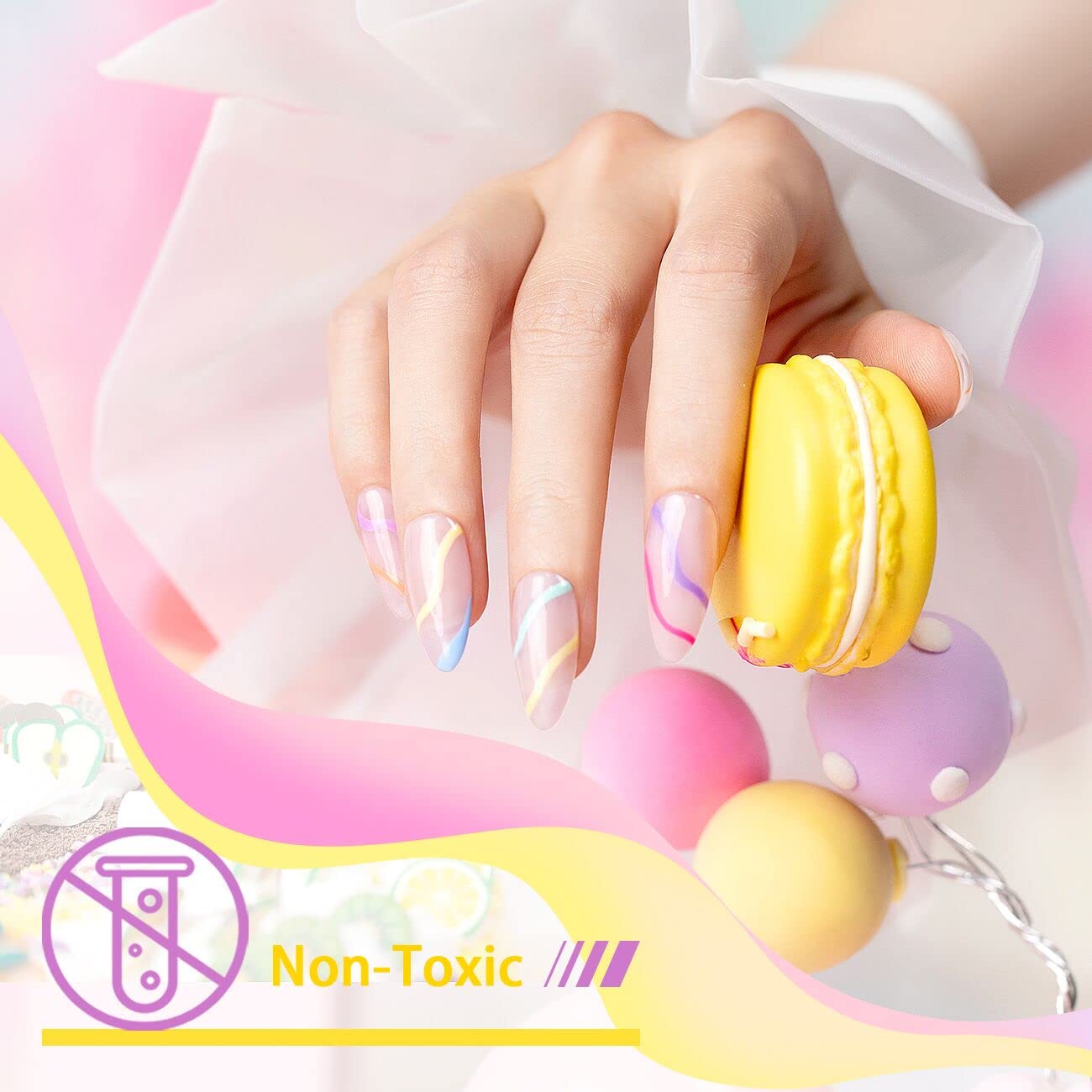 RARJSM Nail Art Gel Liner Painting Polish Set,12 Pastel Colors Spring Summer Collection,Painted Gel Nail Polish Set Build in Thin Brush Soak Off Curing Requires Salon DIY Nail Design Line Art 8ML