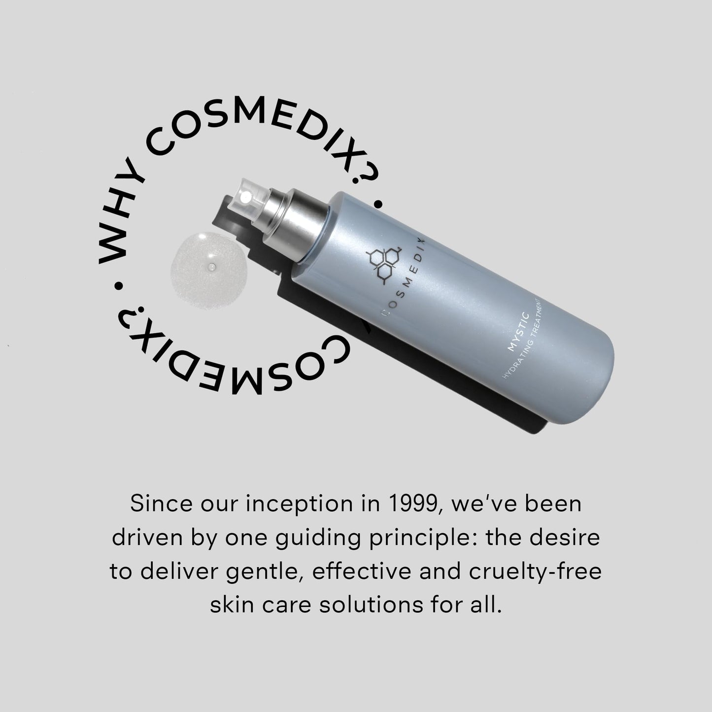 COSMEDIX Mystic Face Moisturizer for Women & Men - Plant-Based Hydrating Face Mist for Oily, Sensitive & Blemish-Prone Skin - Oil-Free Facial Skin Care for Moisturized, Radiant-Looking