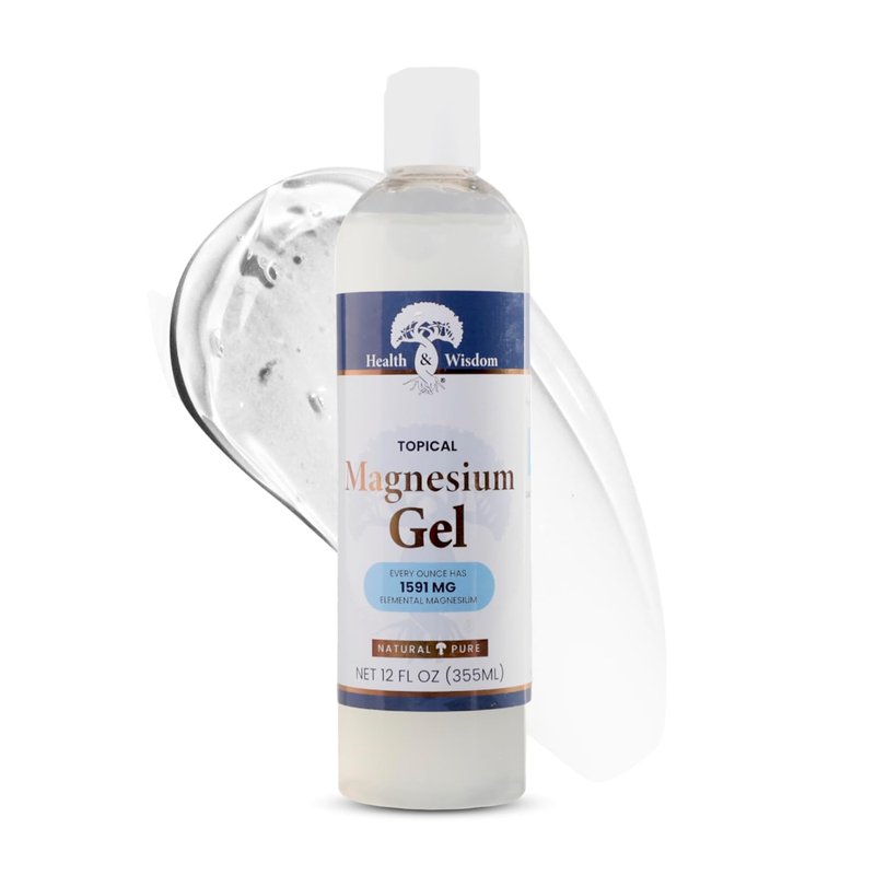 Pure Magnesium Gel for Muscle & Joint Relief - Natural Seaweed Extract for Skin & Scalp Moisturizing - 12 Fl Oz