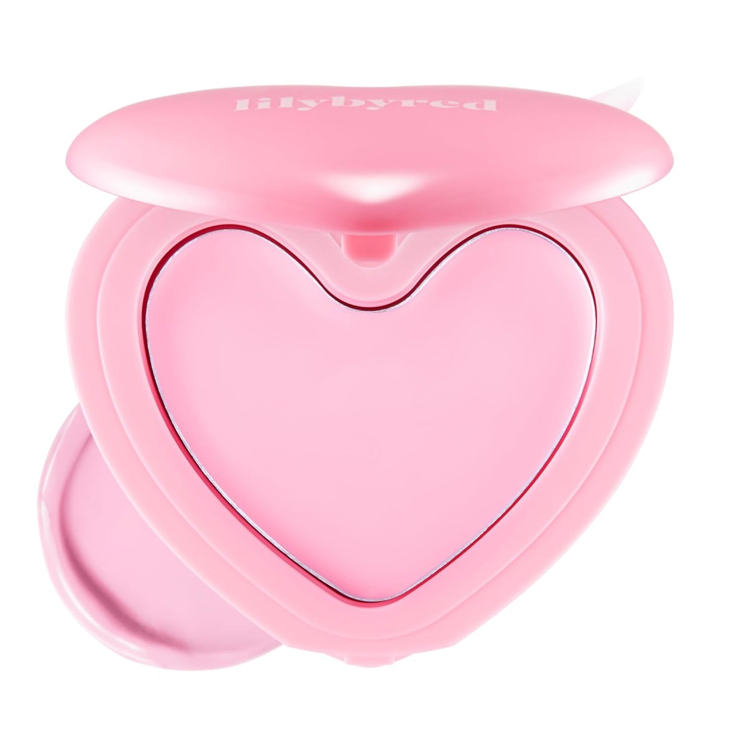 Luv Beam Cheek Balm - Heart-Shaped Korean Cream Blush | Semi-Matte Finish, Long-Lasting, 0.12 oz (02 Innocent Pink)