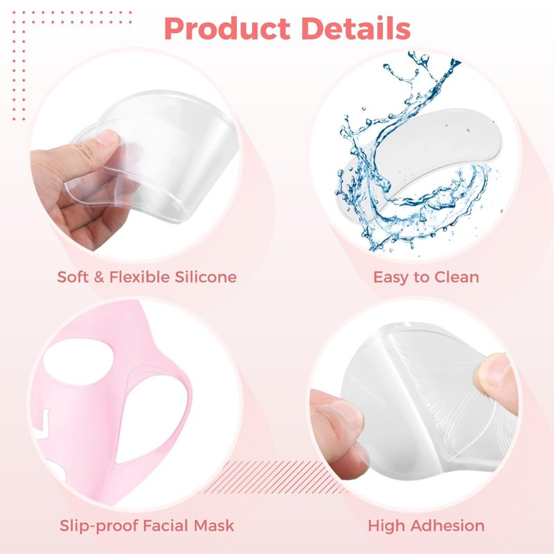 OMISTAR 32 Pcs Anti Wrinkle Silicone Patches, Forehead Neck Face Chest Wrinkle Pads, Reusable Skin Care Patches, Soft and Comfortable, Facial Mask Kit for Smoothing, Mask & Line Remover Set