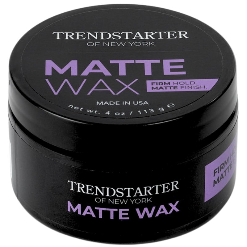 Matte Hair Wax - Firm Hold Water-Based Pomade | Flake-Free Styling for All Hair Types - 4oz