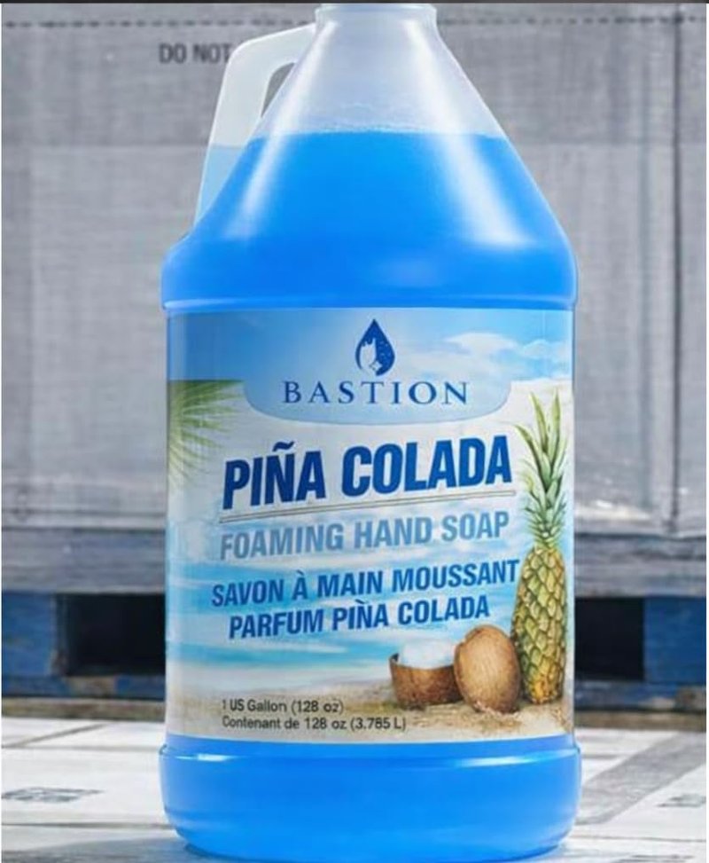 Bastion Foaming Antibacterial Hand Soap Refill - Pina Colada Scent | 1 Gallon Moisturizing Hand Wash for Home & Office