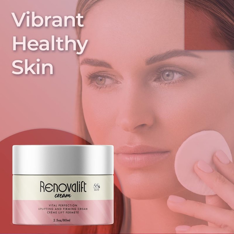 Renovalift Face Cream, Renovalift Skin Cream with All Natural Ingredients, Advanced Facial Moisturizer For Face and Neck, Premium Uplifting & Firming Crème for Women Supporting Healthy Skin (2.5 oz.)