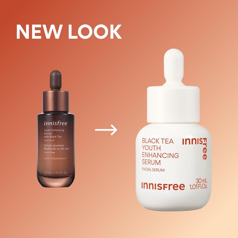 innisfree Black Tea Youth Serum, Korean Anti-Aging Treatment with Niacinamide for Radiance, Firm Skin, Hydration, and Visible Skin Renewal