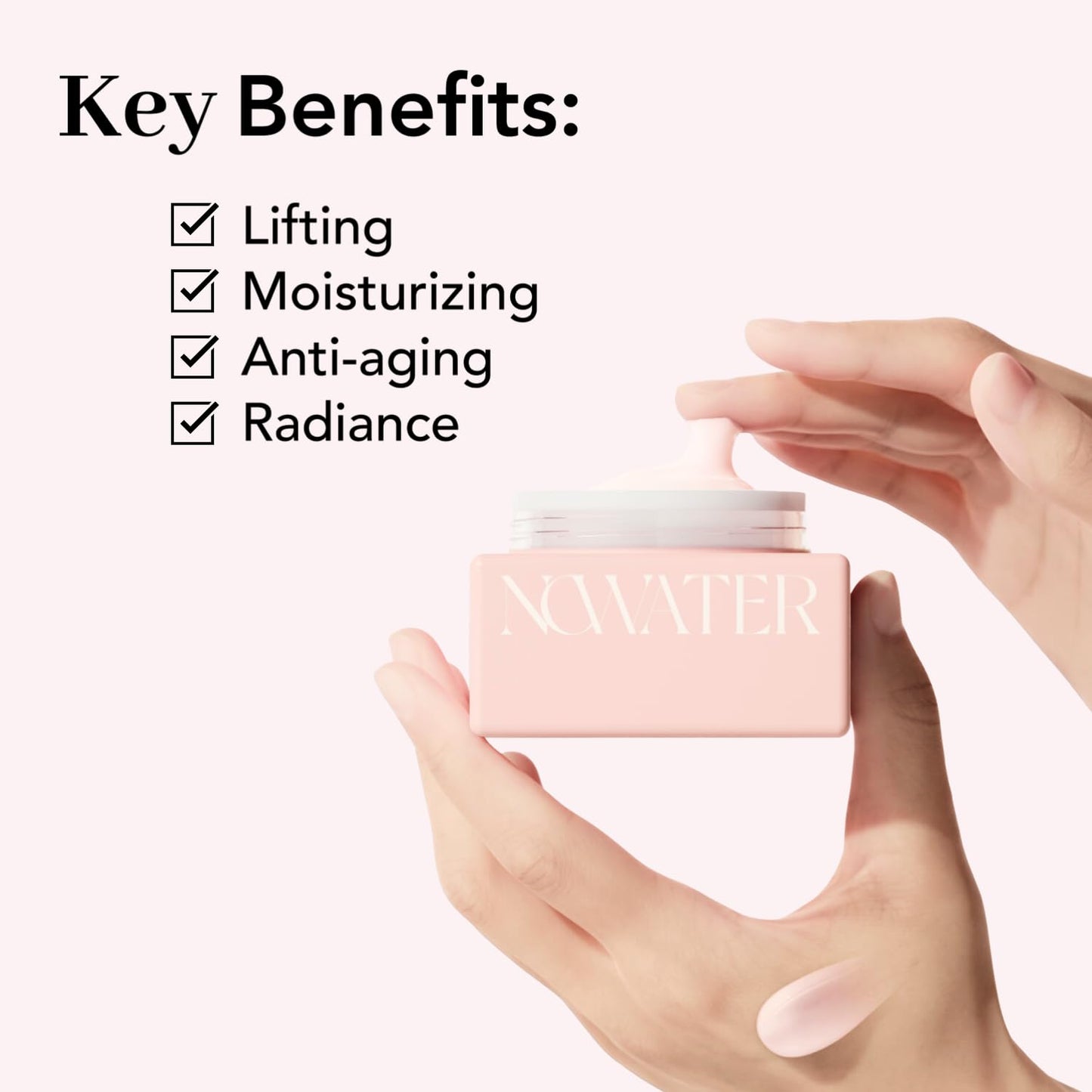 NOWATER Korean Collagen Face Cream Anti-Aging Moisturizer – Day & Night Cream with 300 Dalton Hydrolyzed Collagen, Ceramide NP & Niacinamide for Firming, Hydrating & Glowing Mature Skin, (1.76 fl.oz)