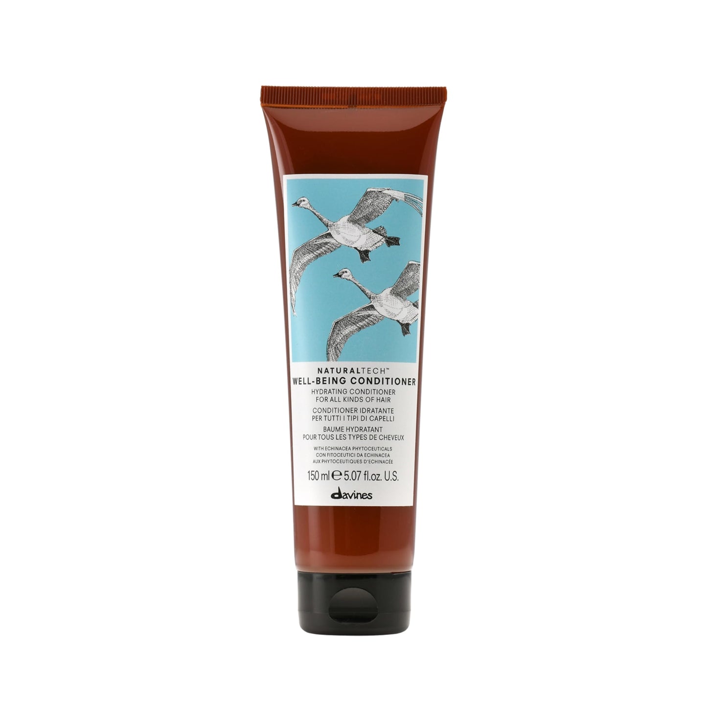 Davines Naturaltech Wellbeing Conditioner, Gentle Cleansing & Hydrating for All Hair Types - With Echinacea Phytoceuticals - Softens & Hydrates Hair, 5.07 Fl Oz