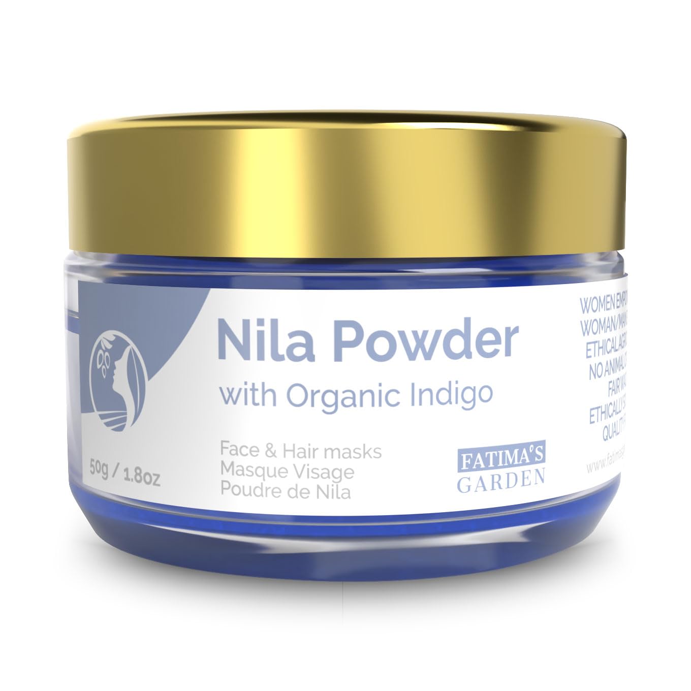 Pure Nila Indigo Powder - Natural Moroccan Face & Hair Care | 50g Exfoliating & Moisturizing