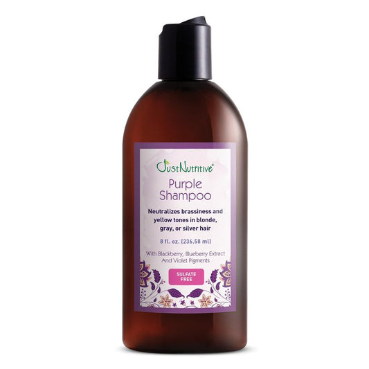 Purple Toning Shampoo for Blonde, Gray & Bleached Hair - Eliminate Brassiness, Boost Shine | 8 oz, Sulfate-Free, Paraben-Free