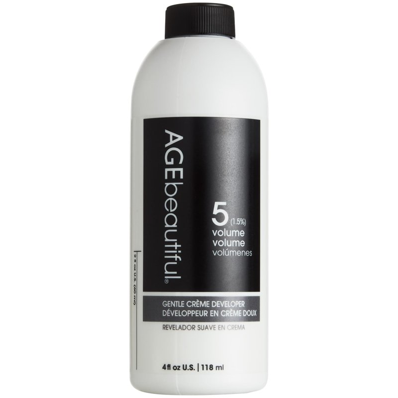 AGE beautiful 5 Volume Hair Developer, Cream Developer for Permanent Hair Dyes, Toners & Lighteners, Salon Professional Gentle Formula for Long-Lasting Color, 4 Fl Oz