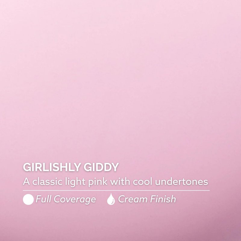 Dazzle Dry Nail Lacquer (Step 3) - Girlishly Giddy - A classic light pink with cool undertones. Full coverage cream. (0.5 fl oz)