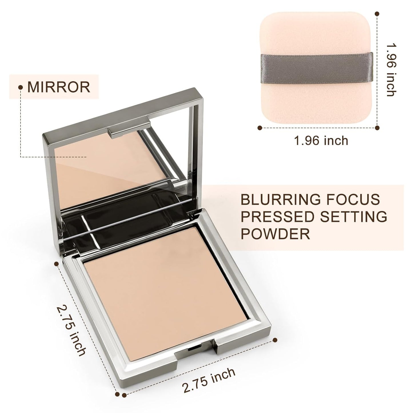 Matte Face Finishing Powder - Smooth Setting Pressed Makeup for Oil Control | Lightweight Translucent Compact