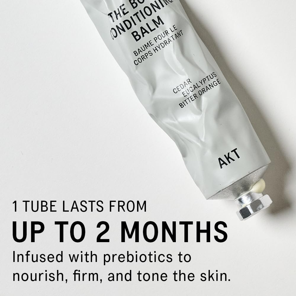 AKT The Body Conditioning Balm 3.4 Fl Oz, Firming Cream, Hydrating Body Balm with Olive Squalane & Lactic Acid, Vegan Moisturizer, Plastic Free, Sc.02 After Thunder, All Genders