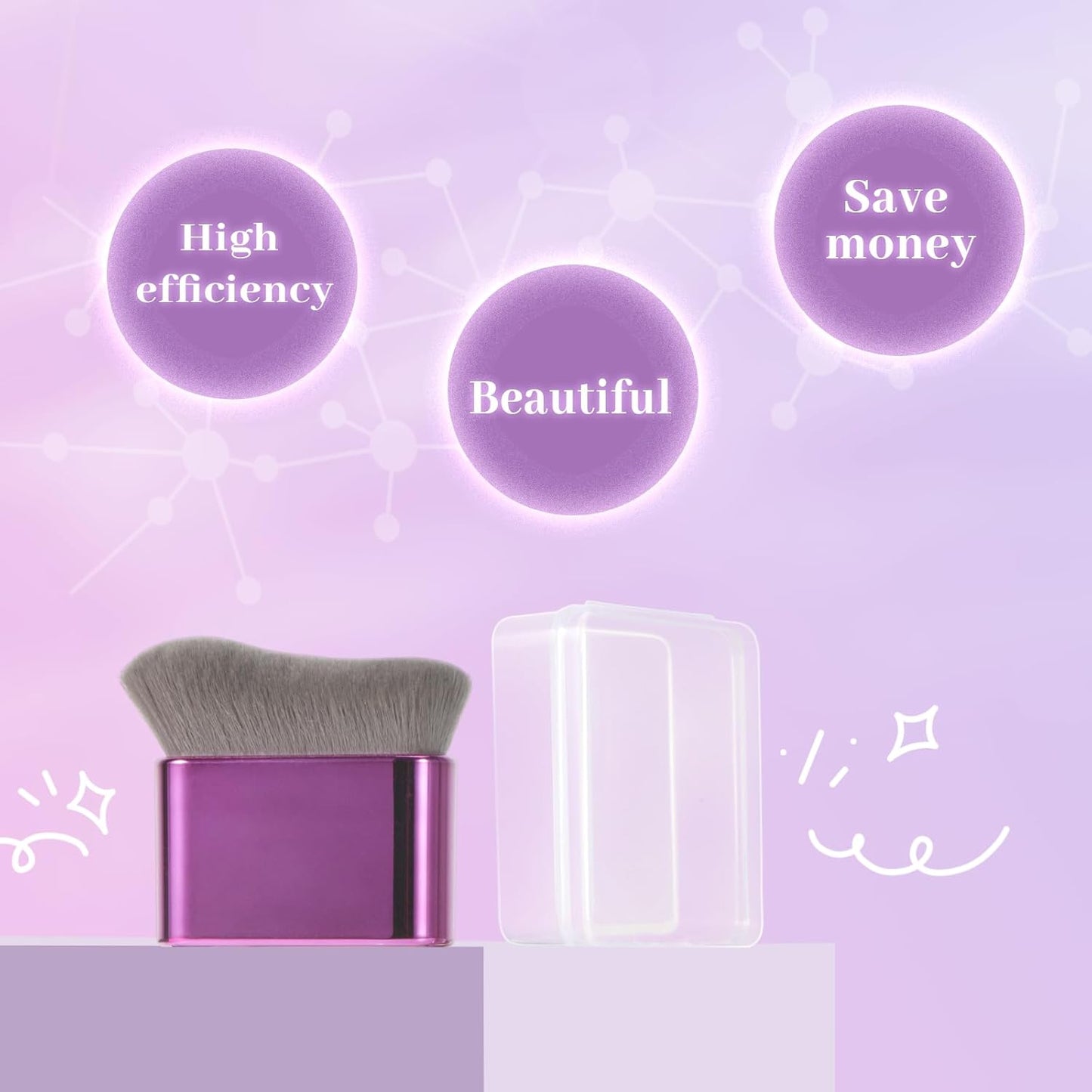 Self Tanner Brush - Kabuki Makeup Brush for Streak-Free Tanning, Foundation & Bronzer | Super Soft Bristles, Professional Tool