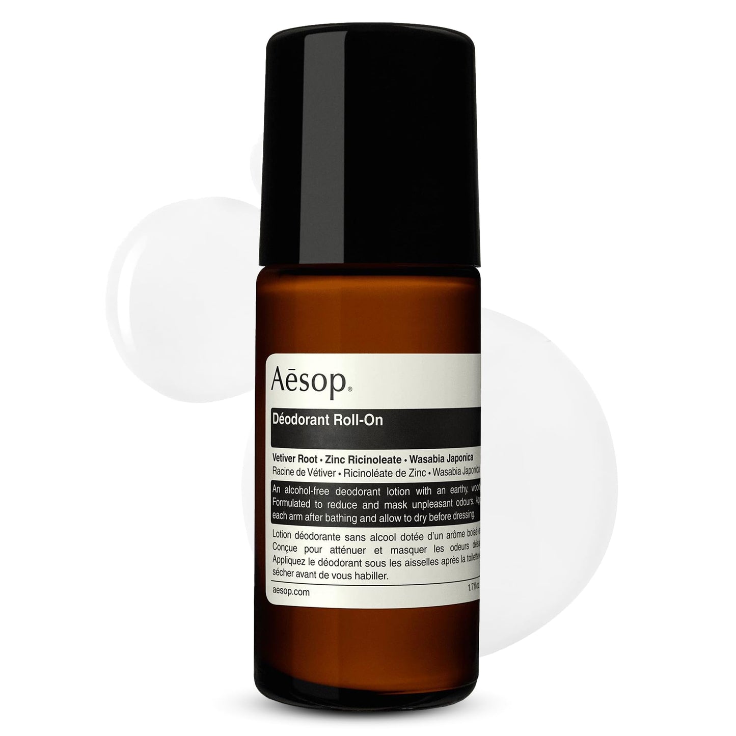 Aesop Aluminum Free Roll On Deodorant for Women & Men | Vetiver, Zinc, and Tea Tree to Reduce Odor and Bacteria | Alcohol-Free Formula for Sensitive Skin | Woody & Earthy | 1.6 oz