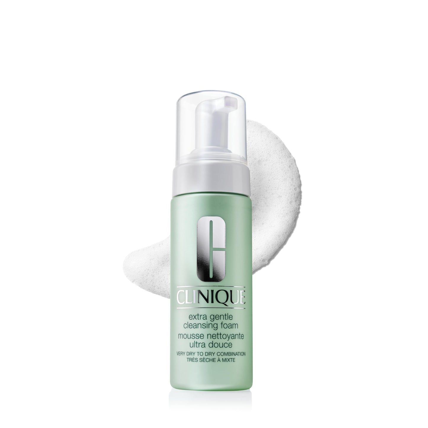 Clinique 3-Step Extra Gentle Mild Cleansing Foam Face Cleanser | For Dry + Sensitive Skin | Non-Irritating, Cleansing + Comforting, 4.2 Fl Oz