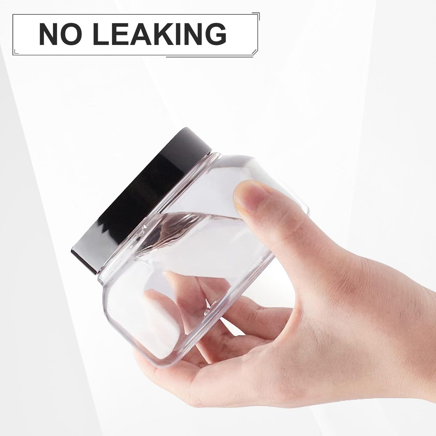 30 Pack Clear Body Scrub Jars, 8oz Clear Plastic Jars with Lids, Sugar Scrub Containers Empty Refillable Containers Round Low Profile Samples Jar for Makeup, Body Butter, Creams, Travel Storage
