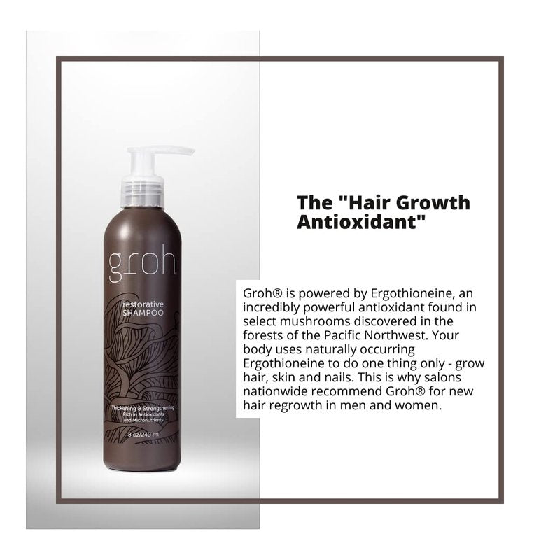 Groh Restorative Shampoo for Damaged Hair - Nourishing 8oz Formula