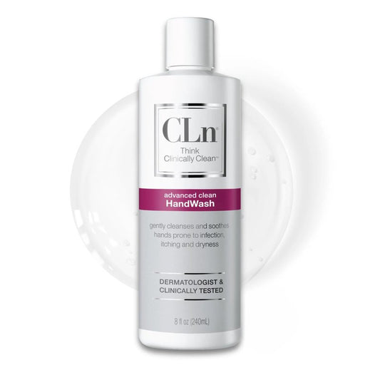 CLn® HandWash - Advanced Hygiene for Hands, Formulated with Glycerin, for Sensitive Skin Prone to Hand Dermatitis, Redness, Irritation, Eczema, and Rash, Fragrance-Free, 8 fl oz