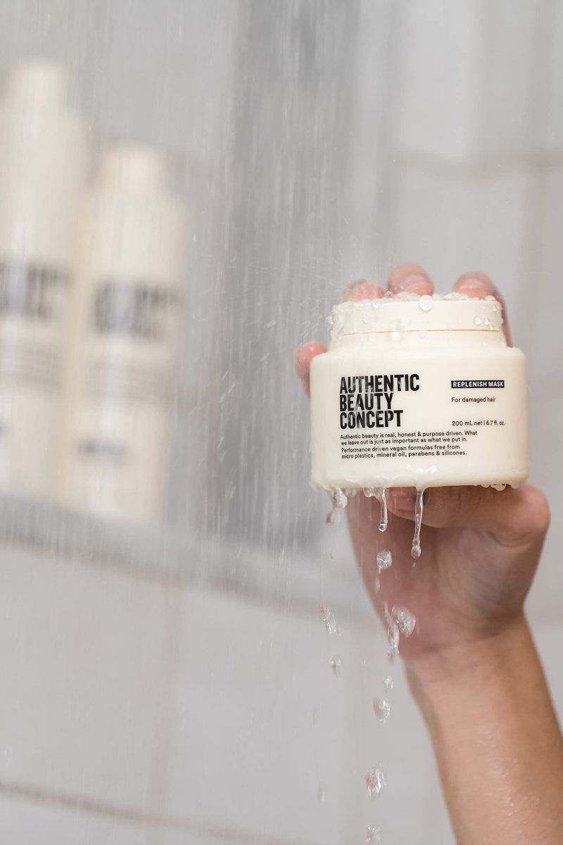 Authentic Beauty Concept Replenish Mask | Replenishing Hair Mask for Damaged Hair | Intense Treatment for Treated Hair | Strengthens Hair Fiber | Vegan & Cruelty-free | Silicone-free | 6.7 fl. oz.