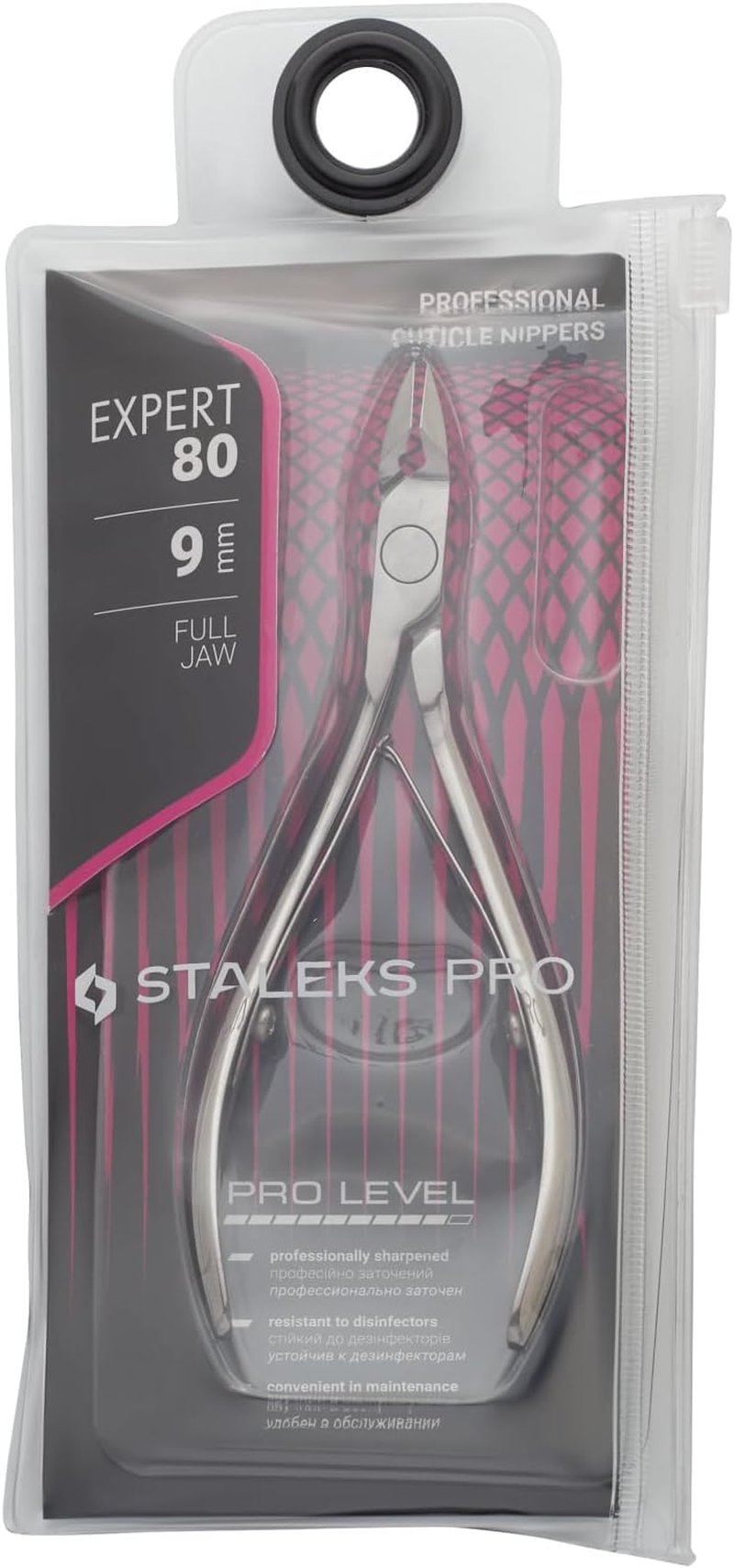 STALEKS PRO Cuticle Nippers 9mm - Professional Stainless Steel Manicure Tool