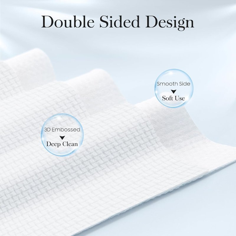 Fygrip XL Disposable Face Towels - 50 Count, Soft Viscose Fibre | 10” x 12” Cleansing Towelettes for Women