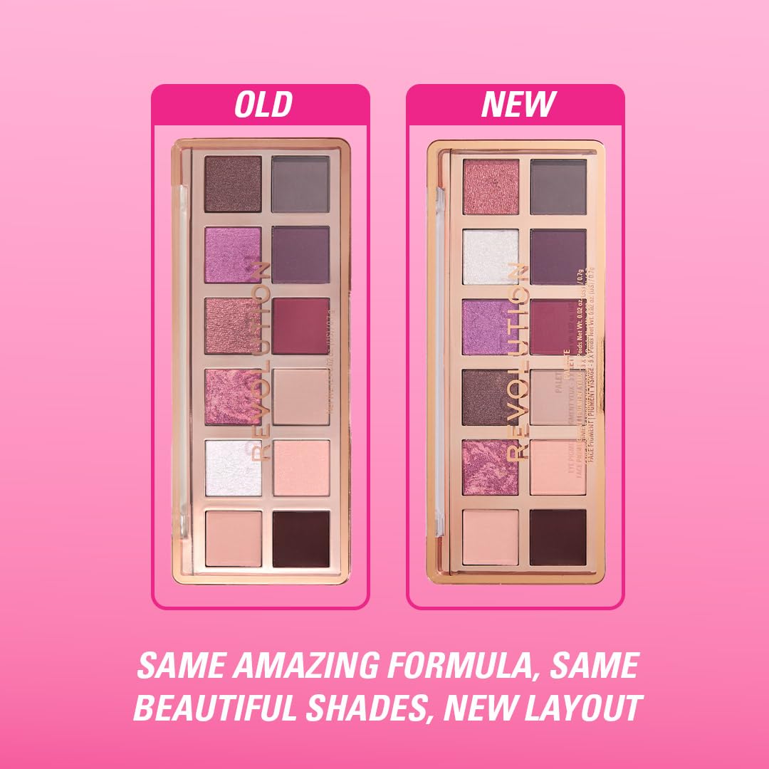 Revolution, The Cherry Icon Rich Berry Palette, 12 Shades, High-Impact Pigment, Vegan & Cruelty-Free