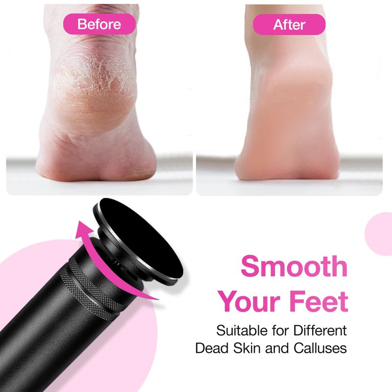 Hocent Upgrade 1200RPM Electric Callus Remover for Feet, Powerful Electric Foot File with 60 Sandpaper Discs, Adjustable Speed, Plug-in Pedicure Tool for Cracked Heels & Dead Skin, Black
