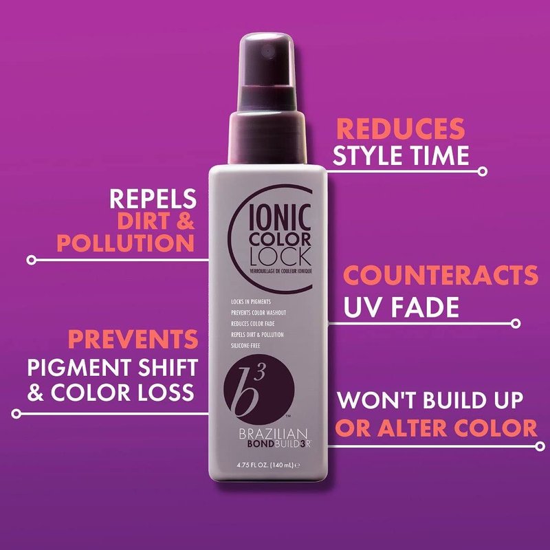 B3 Brazilian Bondbuilder Ionic Color Lock Leave-In Treatment Spray For Colour Treated Hair-Protects and Prolongs Vibrancy