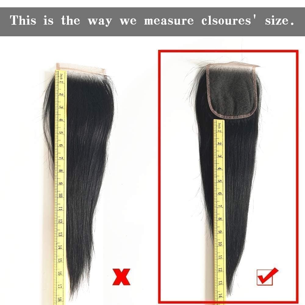 Transparent HD Lace Closure Body Wave Invisible Ultra-thin 4x4 Closure Brazilian Raw Virgin Human Hair Pre Plucked Natural Black 4x4 Lace Closure 18 Inch