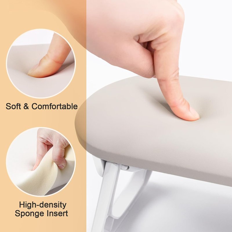 Electric Nail Drill Arm Rest - Foldable PU Leather Cushion for Acrylic Nails | Ergonomic Hand Holder