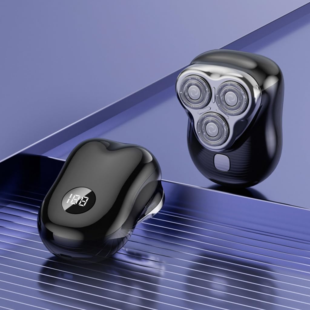 Multifuntional Small Electric Shaver with Floating Head Designs Rechargeable Beard Trimmer for Various Skin Types