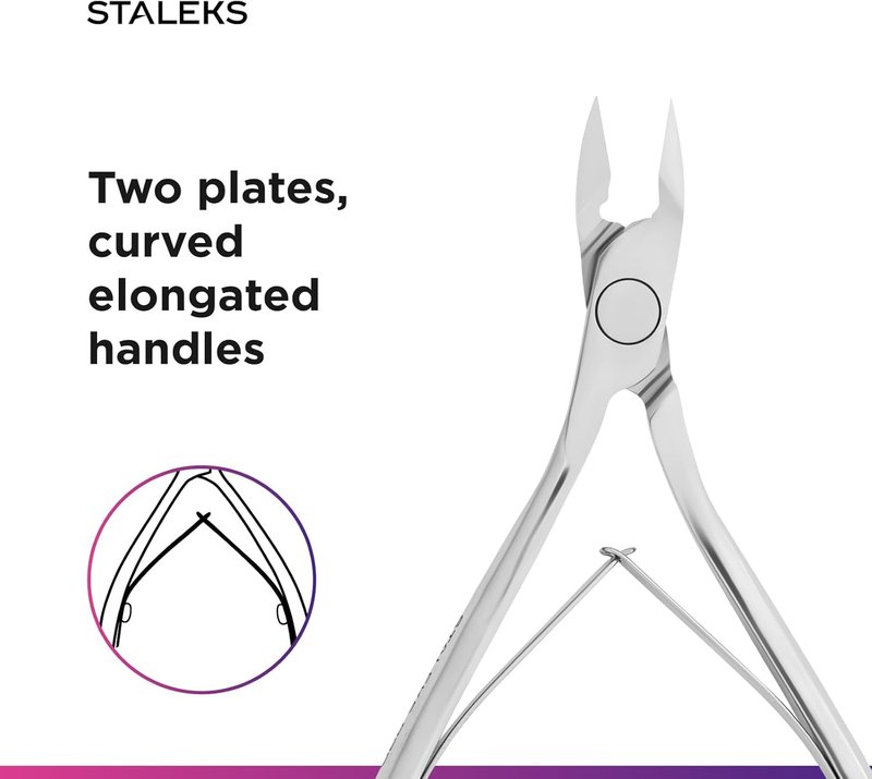STALEKS PRO Cuticle Nippers 9mm - Professional Stainless Steel Manicure Tool