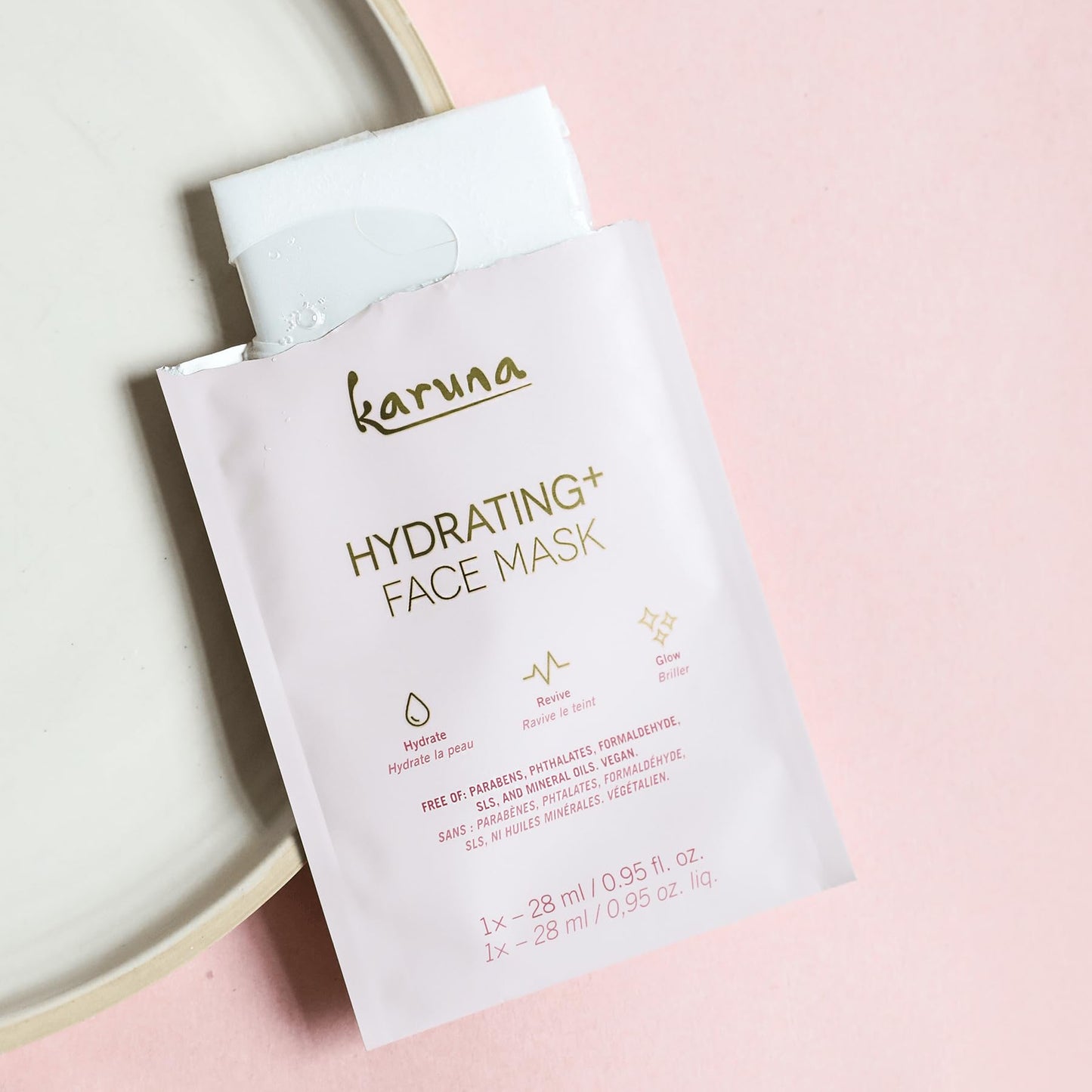 Karuna Hydrating+ Sheet Masks 4-Pack | Deep Moisturizing K-Beauty Face Masks with Hyaluronic Acid & Peptides | For Dry, Aging Skin | Vegan & Cruelty-Free