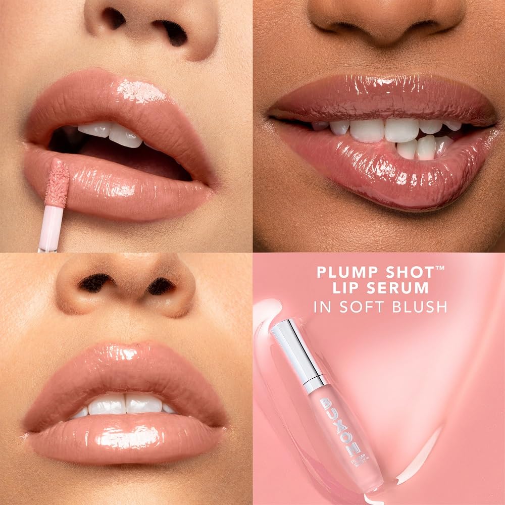 Buxom Plump Shot Peptides Lip Serum, Soft Blush