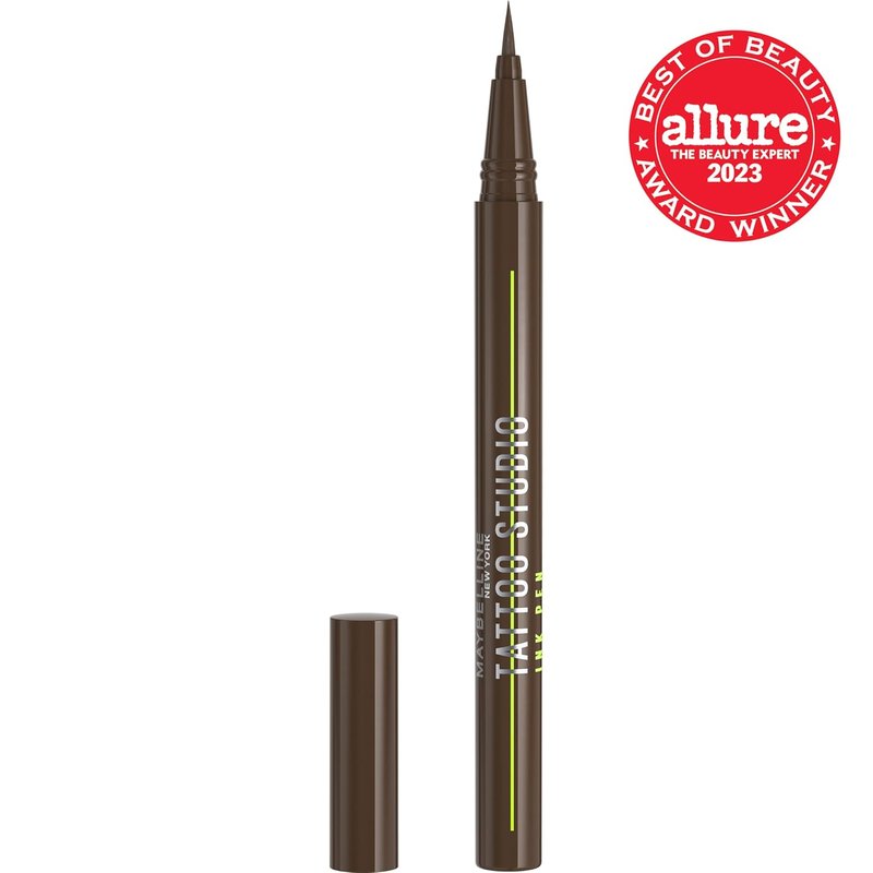 Maybelline Tattoo Studio Liquid Eyeliner - 24-Hour Waterproof & Smudge-Resistant, Brown, 1 Count