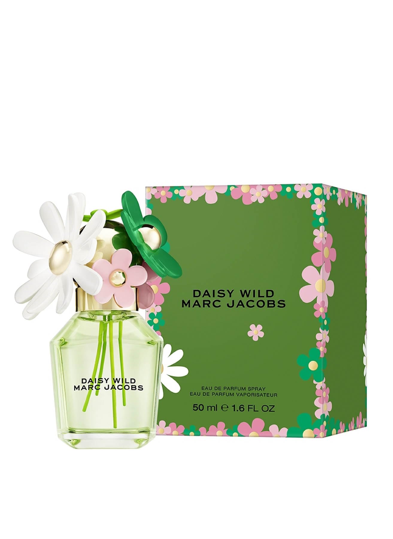Marc Jacobs Daisy Wild Eau de Parfum - Adventurous Floral Women's Perfume - With Notes of Banana Blossom Accord, Jasmine & Macadamia Accord, Sandalwood & Vetiver des Sables 1.67 fl. Oz