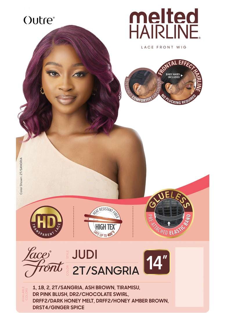 Outre Lace Front Wig - Melted Hairline - Judi (OFF BLACK 1B)