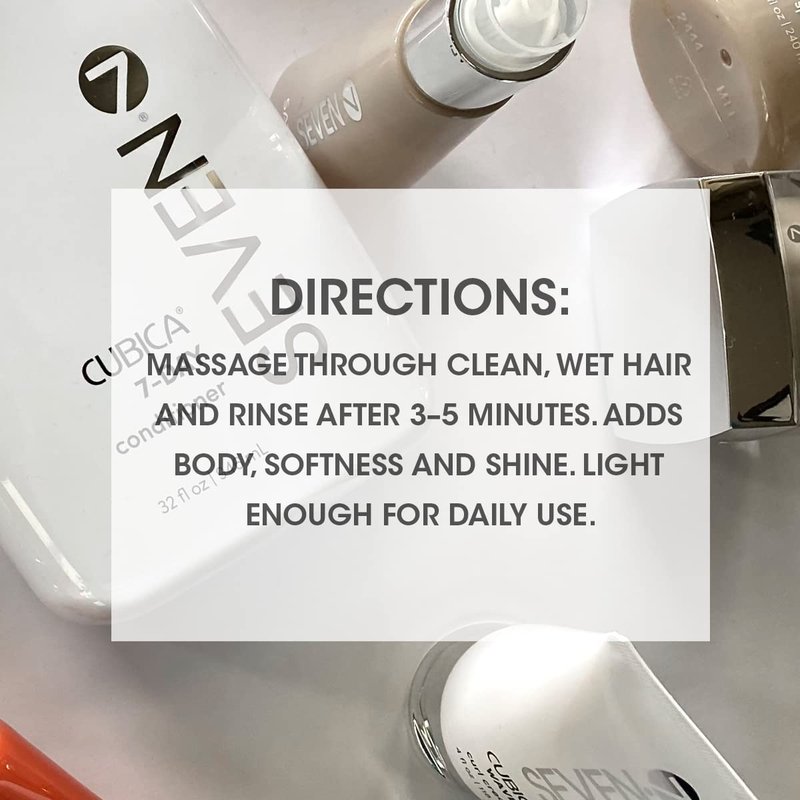 Cubica 7-Day Conditioner - Detangle & Moisturize Hair | Sulfate-Free, Cruelty-Free, with Honey & Shea Butter