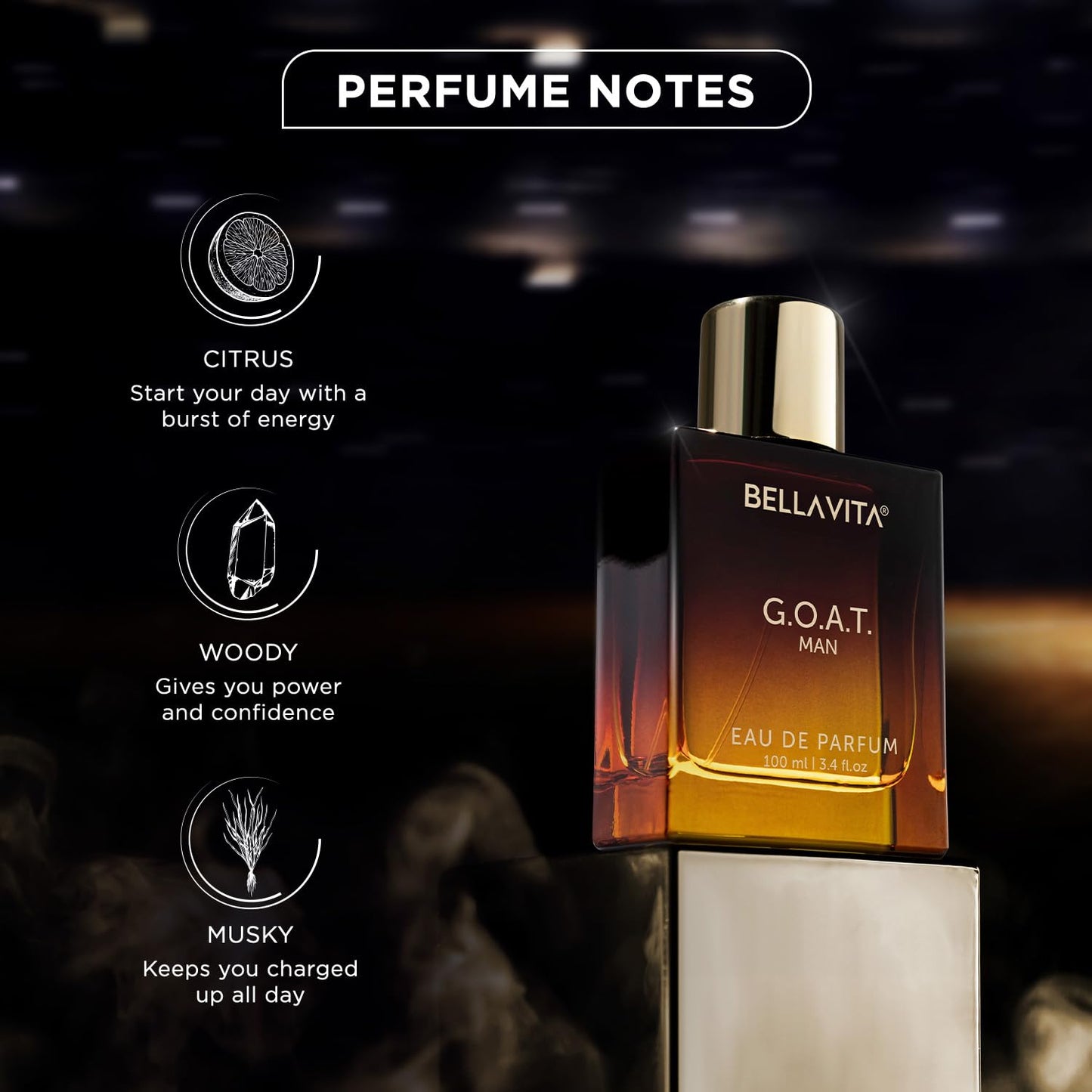 BellaVita Luxury G.O.A.T. & Skai Aquatic Perfume Combo for Men and Women | Long-Lasting, Refreshing & Invigorating | Cruelty-Free & Vegan | Ideal Gift for Sports & Gym Enthusiasts