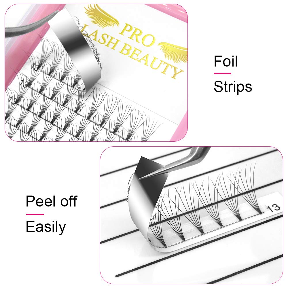 Premade Volume Eyelash Extensions 6D-C-0.07-15 Short Stem Premade Fans Eyelash Extensions 9 to 20 mm Volume Lash Extensions .07 .10 Pre made Lash Fans C D Curl (6D-C-0.07,15mm)