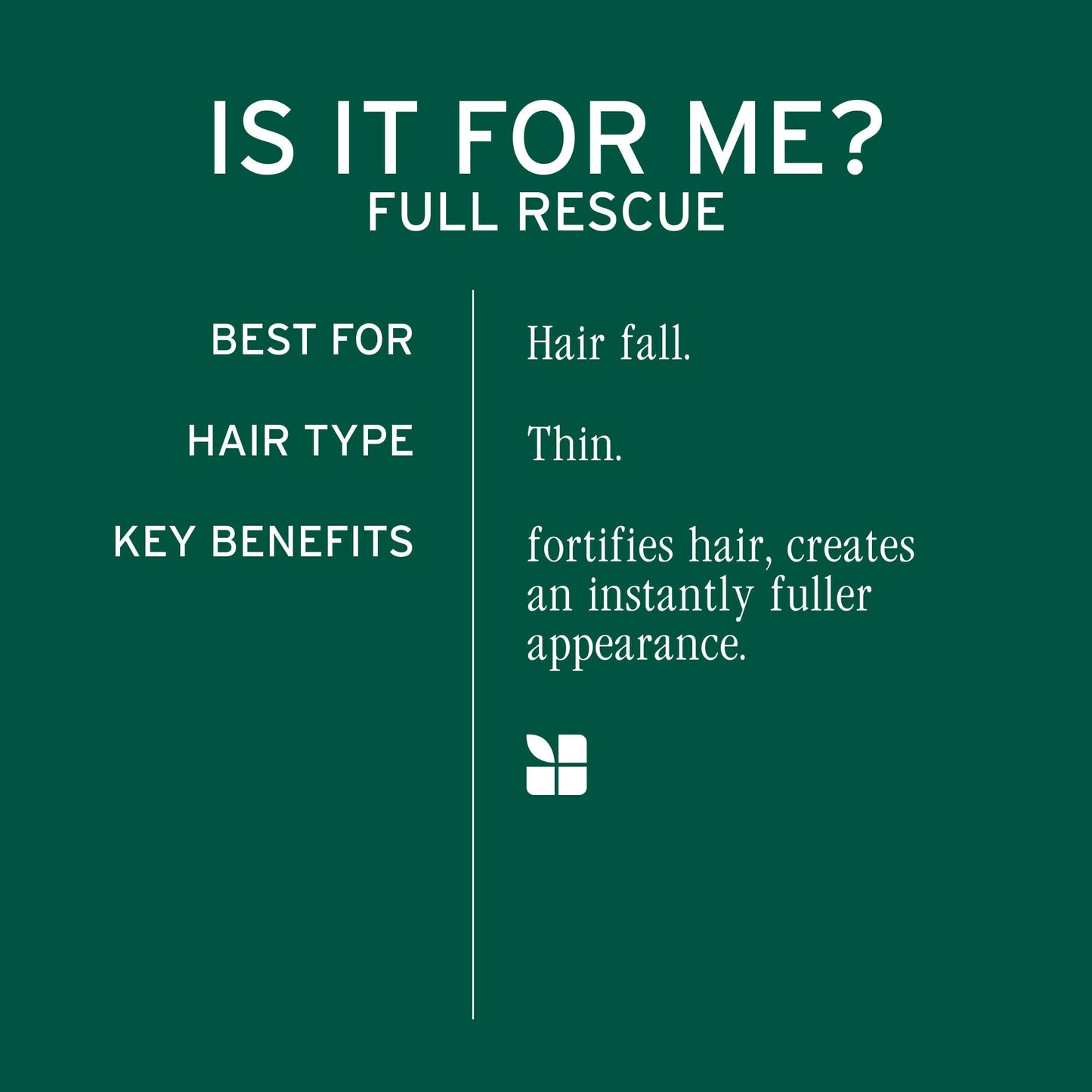 Biolage Full Rescue Conditioner - Fortifies & Densifies Thin Hair, Rosemary Oil & Niacinamide, Vegan & Cruelty-Free, 33.8 Fl Oz