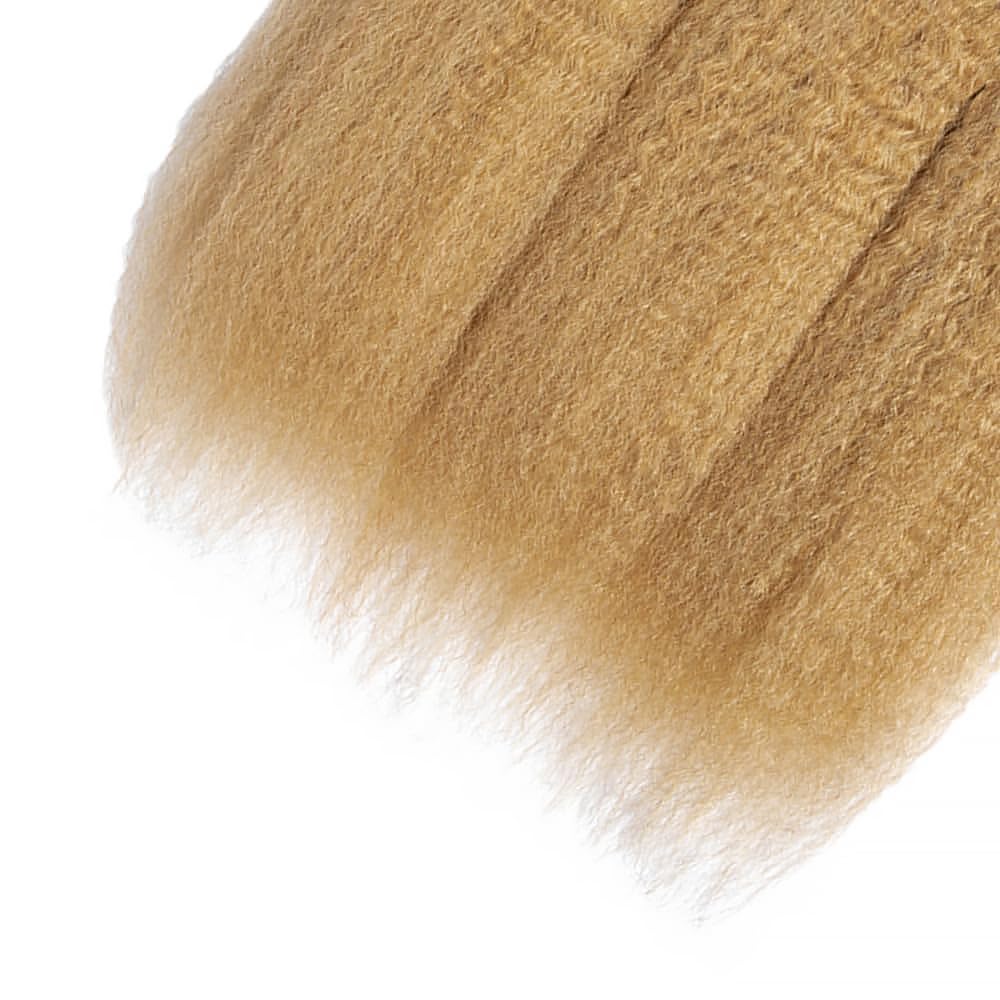Honey Blonde Human Hair Bundles 16 18 20Inch Yaki Straight Wave Bundles Human Hair Unprocessed Native Virgin Hair 100/PC 3 Extensions #27 Blonde Color Wet and Wavy Human Hair Extensions for Women