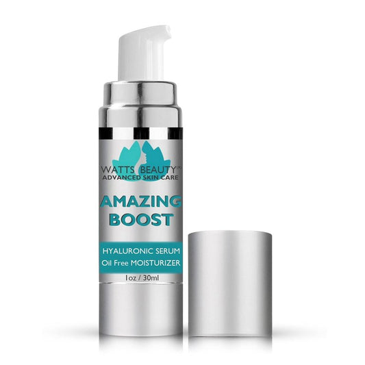 Watts Beauty Amazing Boost Ultra Hydrating Hyaluronic Serum - Oil Free Face Moisturizer 1 oz