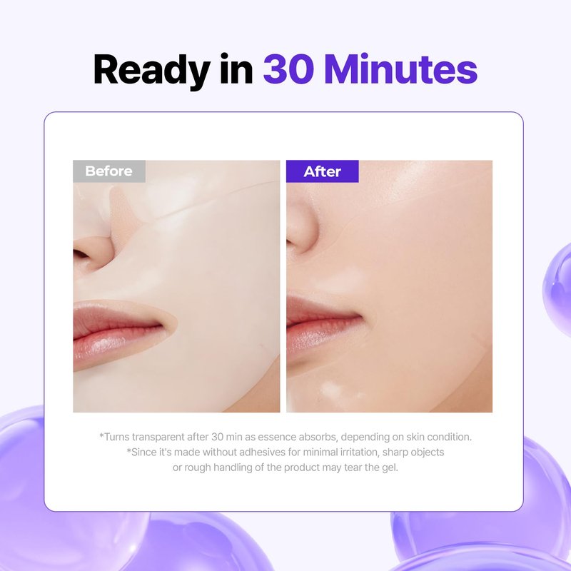 MAKEP:REM EO Ceramide Collagen Barrier Gel Mask, Ultra-Fine Overnight Hydrating Mask for Skin Barrier Support, Long-Lasting Hydration, Korean Skin Care, 0.98oz x 4EA