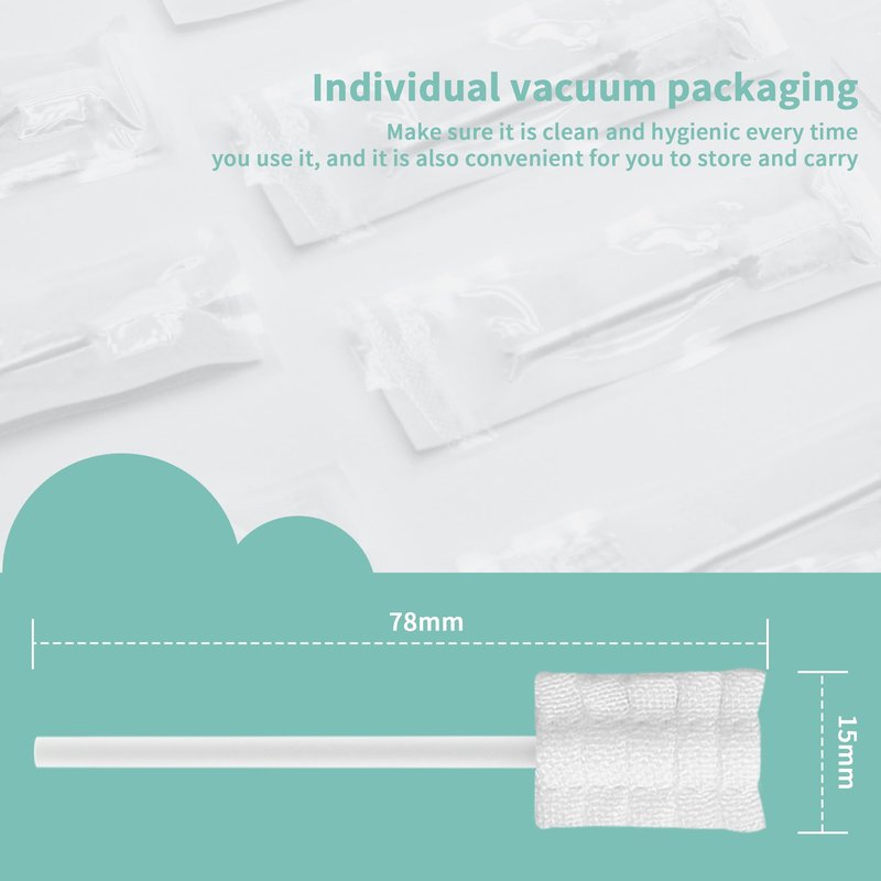 SmilBoxy 105 Pieces Tongue Cleaner + 2 PCS Finger Toothbrush Soft Gauze with Box Disposable Tongue Cleaner Infants Oral Mouth Cleaner Newborn Care 0-36 Month Infants