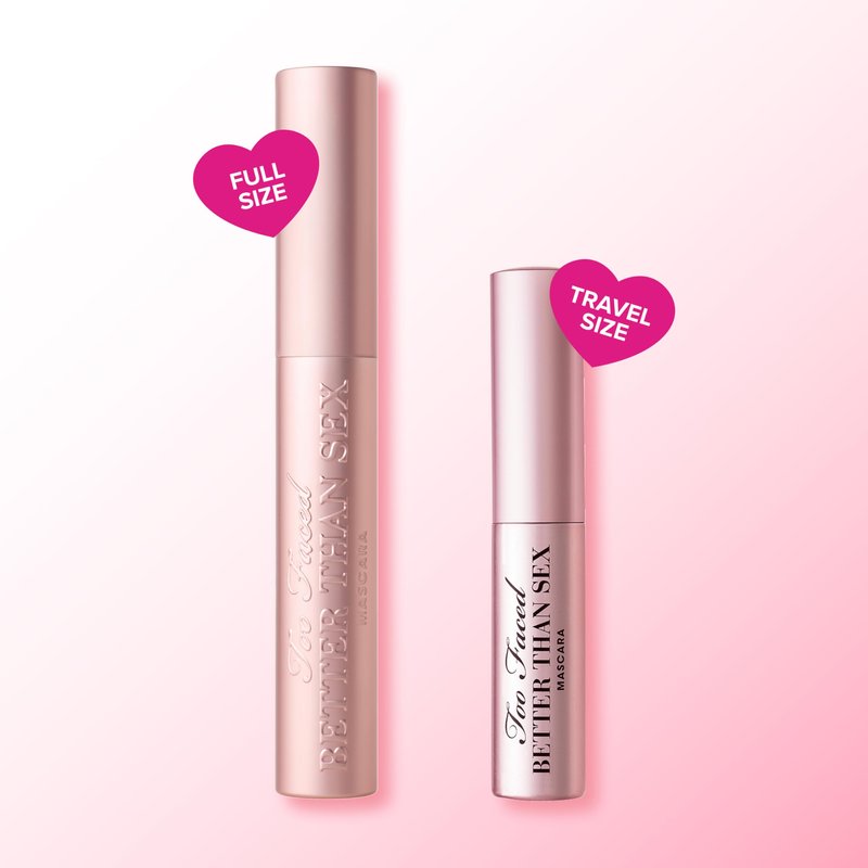 Too Faced Better Than Sex Volumizing Mascara | Dramatic Volume + Length | Cruelty Free, Travel Size, 0.17 Fl Oz, Black