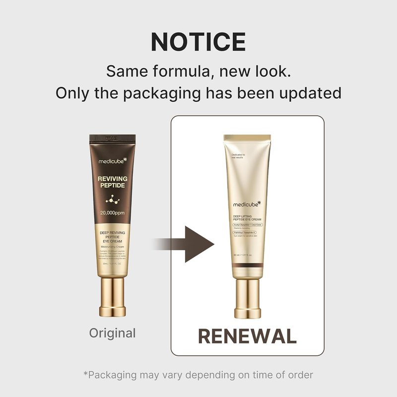 Medicube Eye Serum - Deep Reviving Peptide Treatment with Niacinamide & Squalane | Anti-Aging Formula, 1.01 fl. oz.